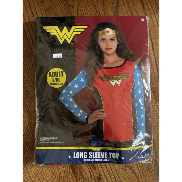Wonder Woman Costume Long Sleeve Top Womens Size Large (L) / Extra Large (XL) - Picture 1 of 3